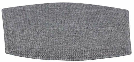 Coussin d'assise pour fauteuil en tissu gris étincelant ZigZag - Hans K