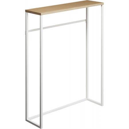 Console d'entrée en bois et métal tower blanc