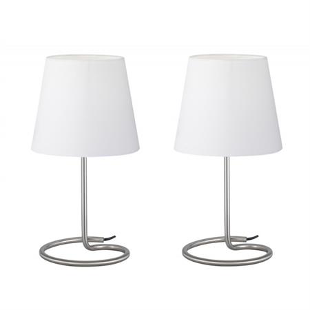Lampe design en métal blanc