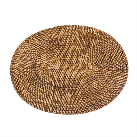Set de table en rotin naturel brun