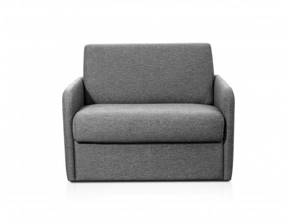 Fauteuil Convertible Express en tissu - Matelas 70x190 cm - Gris foncé