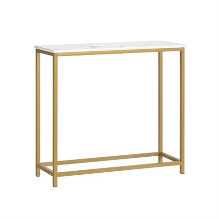 Table console cadre en métal et effet marbre