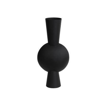 Vase métal noir 26x19x54cm