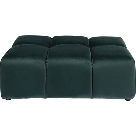 Pouf repose-pieds en velours vert foncé