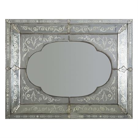 Miroir en métal vieilli 81x103cm MARIE ANTOINETTE