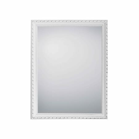 Miroir déco design en bois blanc