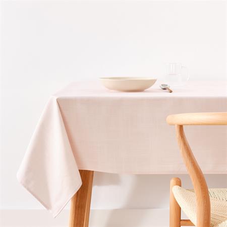 Nappe anti-taches en coton uni rose 155x155 cm