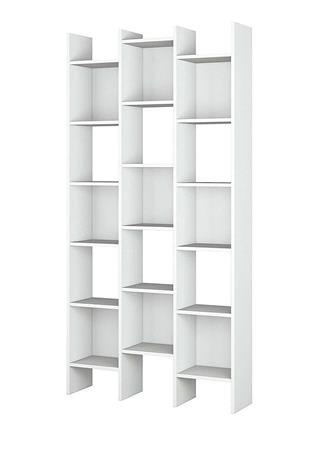 Bibliothèque effet bois blanc 96x29 cm