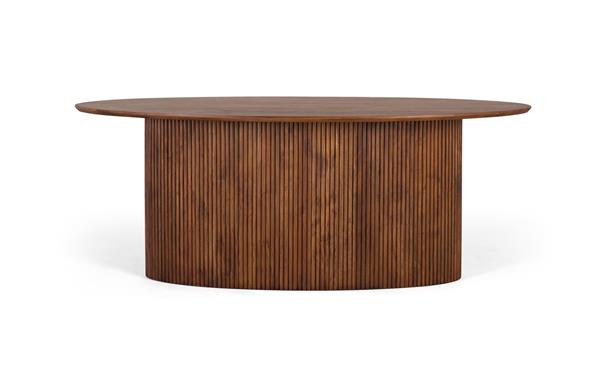 Table à manger ovale en bois d'acacia 200 cm