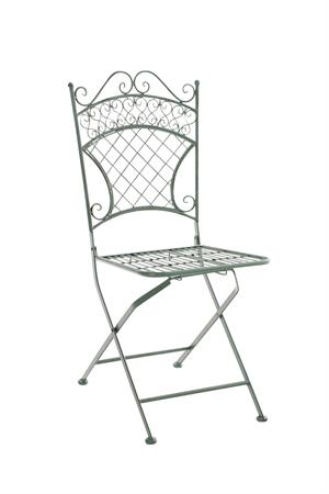 Chaise de jardin pliable en métal Vert antique