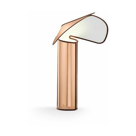 Lampe de table design rose doré et rouge oxydé Chiara - Flos