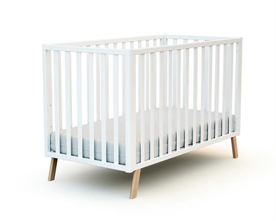 Lit bébé évolutif en bois Blanc 60 x 120 cm