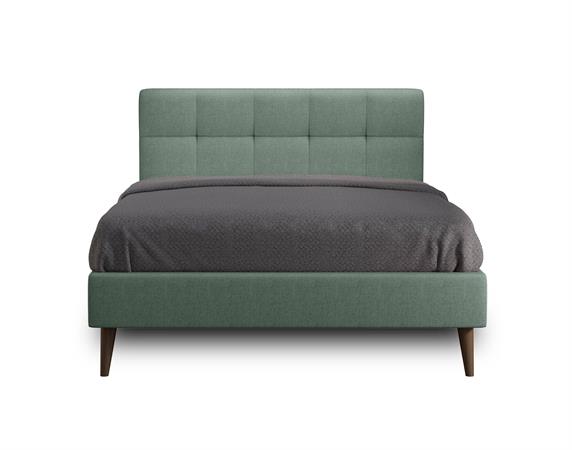 Structure de lit en Tissu 140x190 cm vert sauge