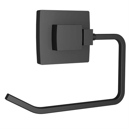 Porte-papier WC  Acier inoxydable  Noir  à fixer au mur