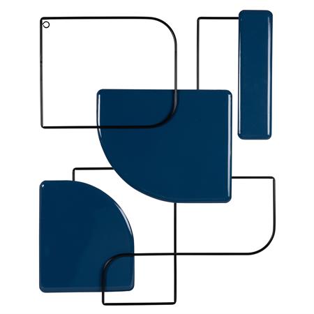 Déco murale en métal bleu 54x69