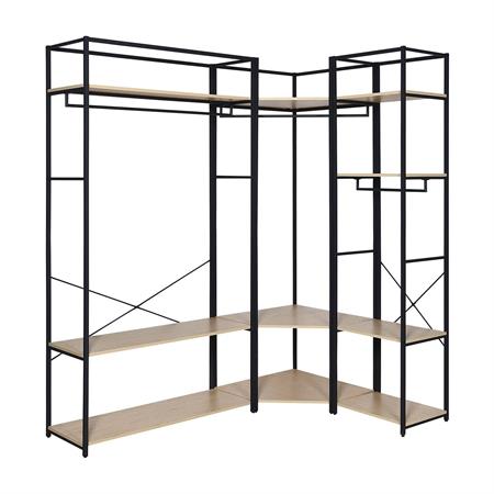 Portants vêtements bois et métal NOIR - Lot de 3 -