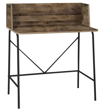 Bureau en métal et bois marron