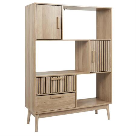 Bibliothèque  etagère effet bois avec tasseaux