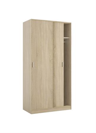 Armoire 2 portes effet bois beige 100x50 cm