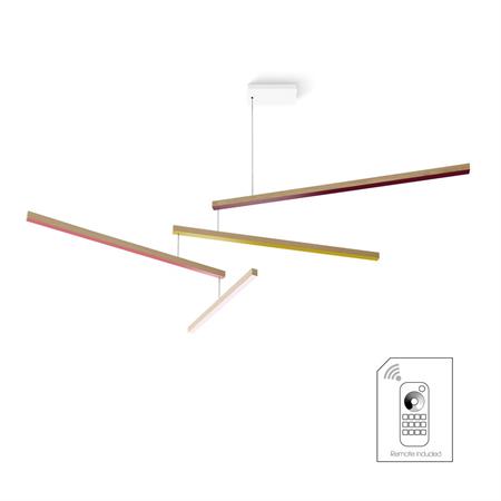 Mobile suspension tasso cho dimmable en bois multicolore
