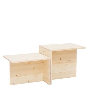 Table basse en bois de sapin naturelle 100x44