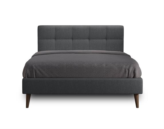 Structure de lit en Tissu 160x200 cm gris anthracite