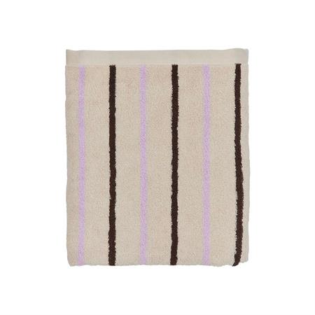Serviette de bain rose en coton organique H140x70cm
