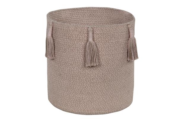 Panier en coton beige Ø30x30