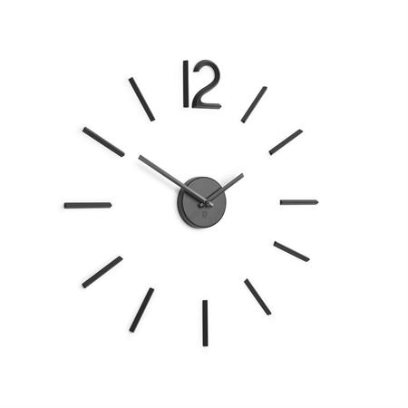 Horloge silencieuse en métal noir D 100cm