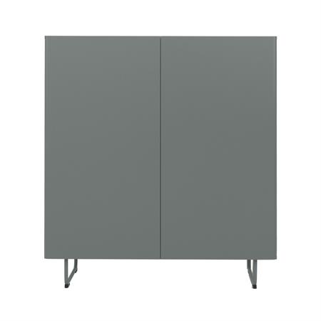 Buffet haut 2 portes en bois et métal H131cm - Vert