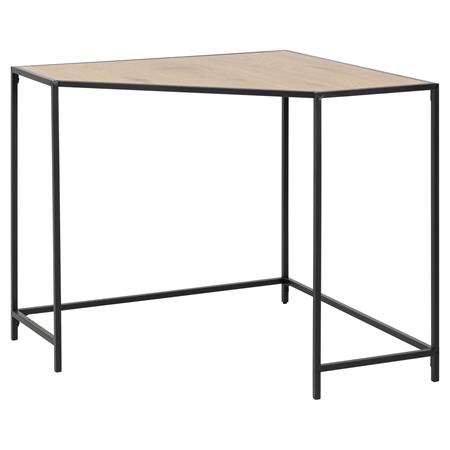 Bureau d'angle en mdf et métal beige