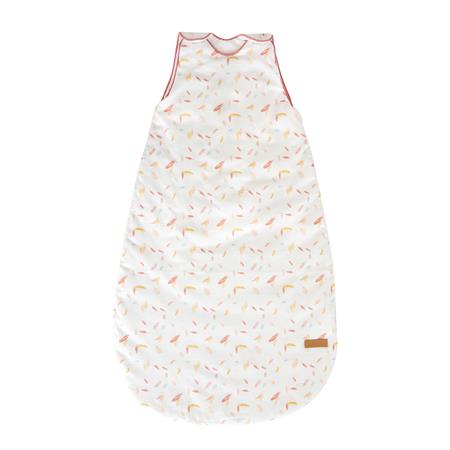 Gigoteuse imprimée petites plumes coton rose clair 90 cm
