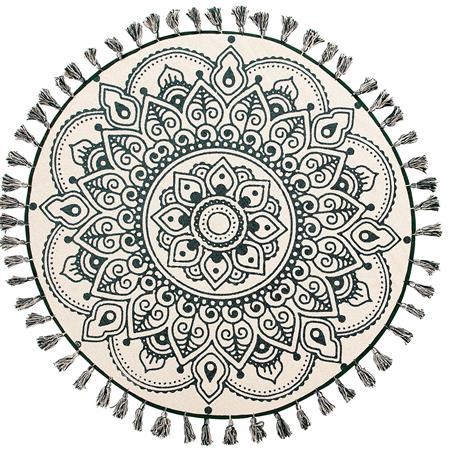 Tapis en tissu vert 120x120cm