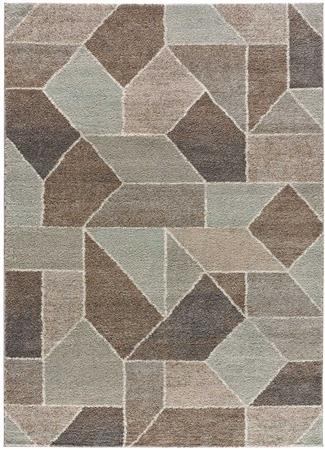 Tapis doux à motifs géométriques multicolores
