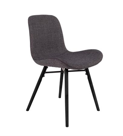 Chaise de repas en tissu gris foncé