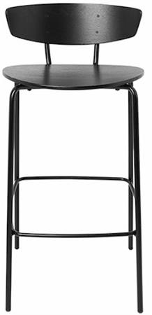 Chaise de bar en métal noir Herman S 64 cm - Ferm Living