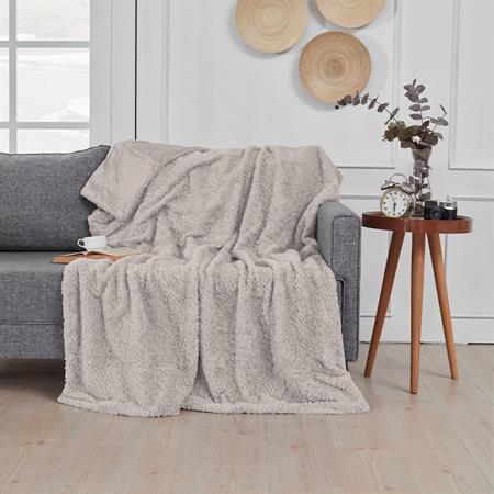 Plaid doux & chaud  sable 130x170 cm