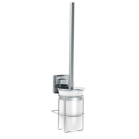 Brosse WC  Acier inoxydable  Chromé  à fixer au mur