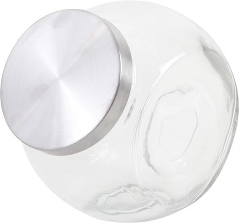 Bonbonnière en verre et métal petit modèle