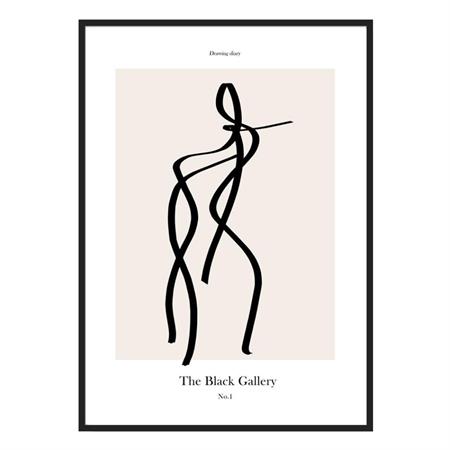 Affiche décorative avec cadre noir 40 x 50 cm the black gallery