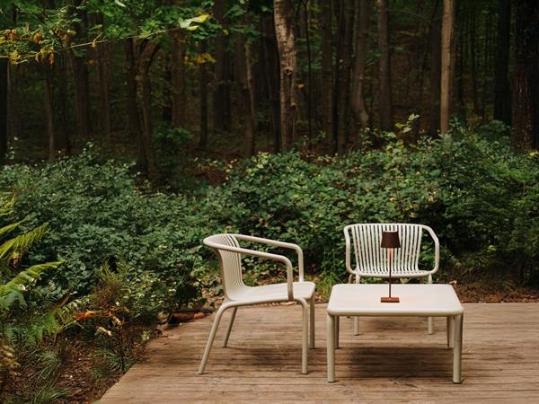 Salon de jardin RHODES avec table basse carrée 80 cm 