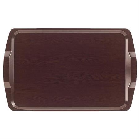 Plateau de service carré avec poignées stratifié 640 mm   cambro wengé