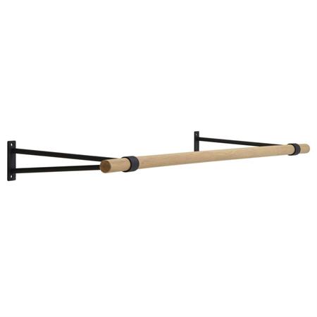 Penderie murale bois et métal L100 cm Noir YSIA