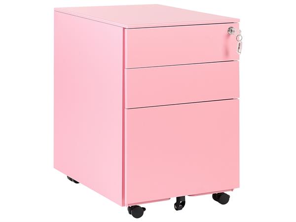 Meuble de rangement métal rose