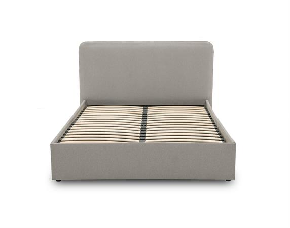 Lit coffre en Tissu 140x190 cm beige