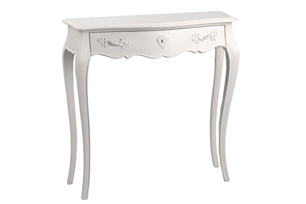 Console d'entrée baroque en bois blanc