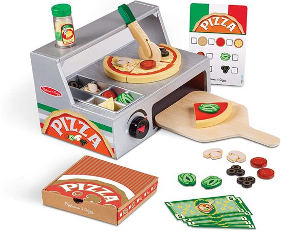 Comptoir à pizzas en bois