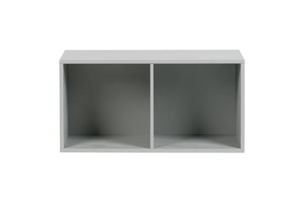 Cabinet 2 portes ouvertes en métal gris