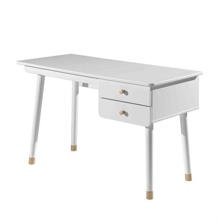 Bureau 2 tiroirs effet bois