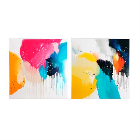 Tableau en bois mdf multicouleur 80x5x80 cm